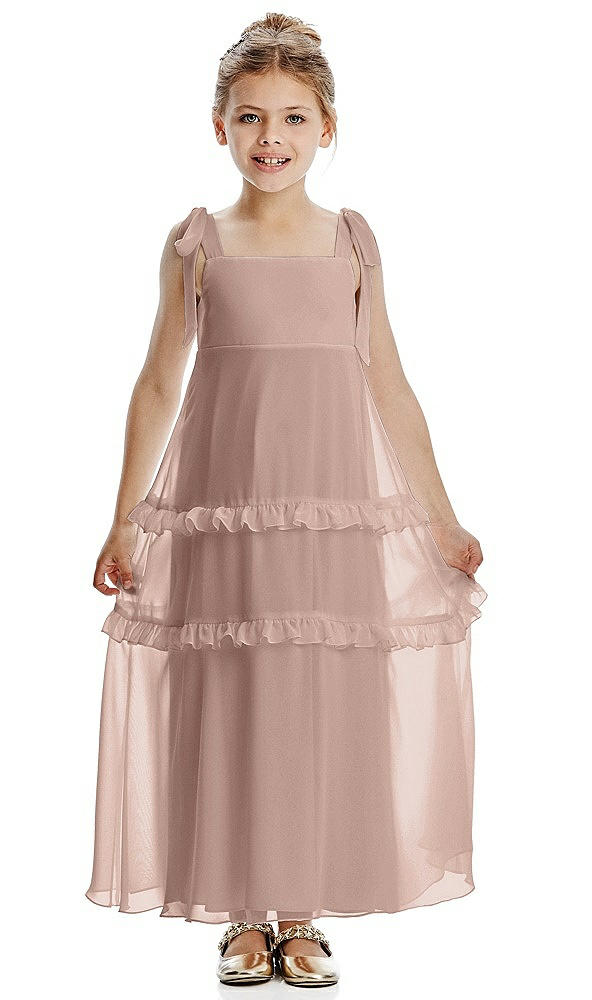 Front View - Neu Nude Flower Girl Dress FL4071