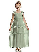 Front View Thumbnail - Sage Flower Girl Dress FL4071