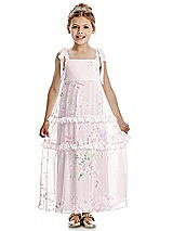 Front View Thumbnail - Watercolor Print Flower Girl Dress FL4071