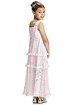 Rear View Thumbnail - Watercolor Print Flower Girl Dress FL4071