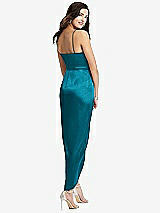 Rear View Thumbnail - Oasis Faux Wrap Midi Dress with Draped Tulip Skirt