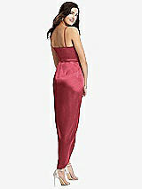 Rear View Thumbnail - Nectar Faux Wrap Midi Dress with Draped Tulip Skirt