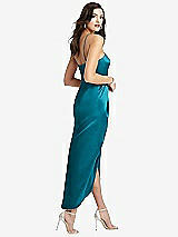 Rear View Thumbnail - Oasis Halter Midi Dress with Draped Tulip Skirt