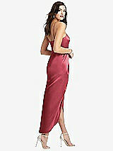 Rear View Thumbnail - Nectar Halter Midi Dress with Draped Tulip Skirt