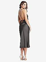 Alt View 1 Thumbnail - Caviar Gray Cowl-Neck Convertible Midi Slip Dress - Piper