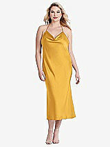 Alt View 2 Thumbnail - NYC Yellow Cowl-Neck Convertible Midi Slip Dress - Piper