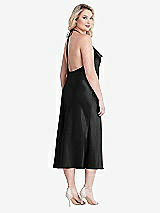 Alt View 3 Thumbnail - Black Cowl-Neck Convertible Midi Slip Dress - Piper