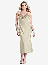 Alt View 2 Thumbnail - Champagne Cowl-Neck Convertible Midi Slip Dress - Piper