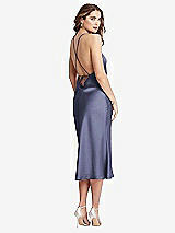 Alt View 1 Thumbnail - French Blue Cowl-Neck Convertible Midi Slip Dress - Piper