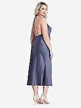 Alt View 3 Thumbnail - French Blue Cowl-Neck Convertible Midi Slip Dress - Piper