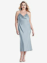 Alt View 2 Thumbnail - Mist Cowl-Neck Convertible Midi Slip Dress - Piper