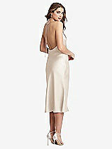 Rear View Thumbnail - Oat Cowl-Neck Convertible Midi Slip Dress - Piper