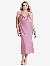 Alt View 2 Thumbnail - Powder Pink Cowl-Neck Convertible Midi Slip Dress - Piper