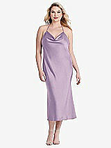 Alt View 2 Thumbnail - Pale Purple Cowl-Neck Convertible Midi Slip Dress - Piper