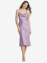 Front View Thumbnail - Pale Purple Cowl-Neck Convertible Midi Slip Dress - Piper