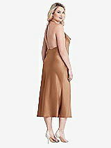 Alt View 3 Thumbnail - Toffee Cowl-Neck Convertible Midi Slip Dress - Piper