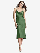 Front View Thumbnail - Vineyard Green Cowl-Neck Convertible Midi Slip Dress - Piper