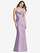 Rear View Thumbnail - Pale Purple Cowl-Neck Convertible Maxi Slip Dress - Reese