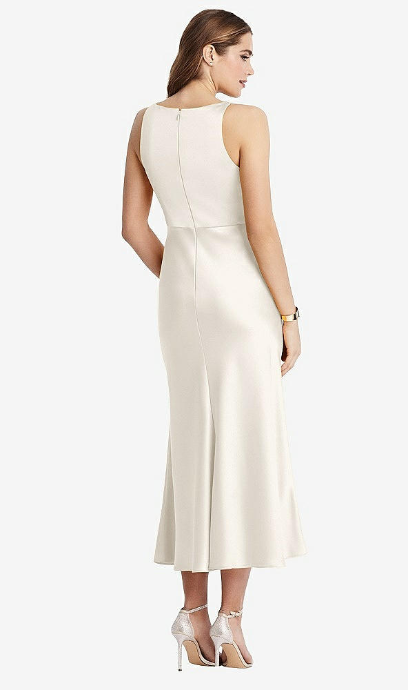 Back View - Ivory Cowl-Neck Midi Tank Dress - Esme