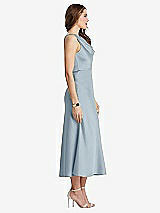 Side View Thumbnail - Mist Cowl-Neck Midi Tank Dress - Esme