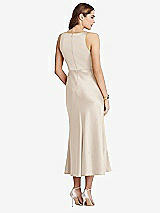 Rear View Thumbnail - Oat Cowl-Neck Midi Tank Dress - Esme