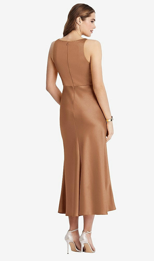 Back View - Toffee Cowl-Neck Midi Tank Dress - Esme