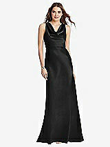 Front View Thumbnail - Black Cowl-Neck Maxi Tank Dress - Nova