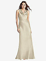 Front View Thumbnail - Champagne Cowl-Neck Maxi Tank Dress - Nova