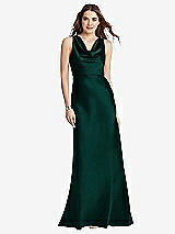 Front View Thumbnail - Evergreen Cowl-Neck Maxi Tank Dress - Nova