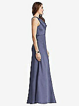 Side View Thumbnail - French Blue Cowl-Neck Maxi Tank Dress - Nova