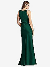 Rear View Thumbnail - Hunter Green Cowl-Neck Maxi Tank Dress - Nova