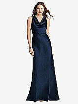 Front View Thumbnail - Midnight Navy Cowl-Neck Maxi Tank Dress - Nova