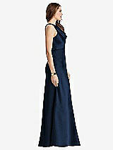 Side View Thumbnail - Midnight Navy Cowl-Neck Maxi Tank Dress - Nova