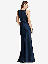 Rear View Thumbnail - Midnight Navy Cowl-Neck Maxi Tank Dress - Nova