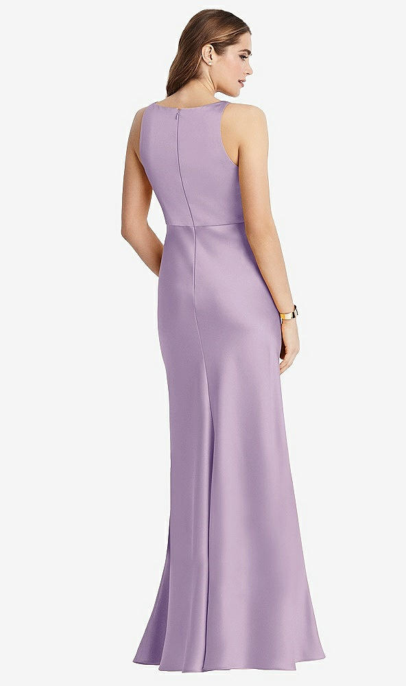 Back View - Pale Purple Cowl-Neck Maxi Tank Dress - Nova