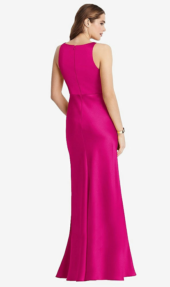 Back View - Think Pink Cowl-Neck Maxi Tank Dress - Nova