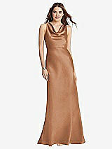 Front View Thumbnail - Toffee Cowl-Neck Maxi Tank Dress - Nova