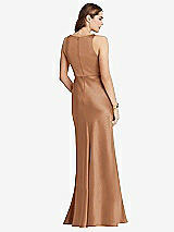 Rear View Thumbnail - Toffee Cowl-Neck Maxi Tank Dress - Nova