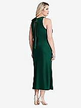 Alt View 3 Thumbnail - Hunter Green Tie Neck Cutout Midi Tank Dress - Lou