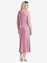 Alt View 3 Thumbnail - Powder Pink Tie Neck Cutout Midi Tank Dress - Lou