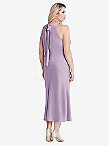 Alt View 3 Thumbnail - Pale Purple Tie Neck Cutout Midi Tank Dress - Lou