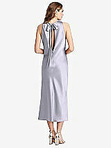 Rear View Thumbnail - Silver Dove Tie Neck Cutout Midi Tank Dress - Lou