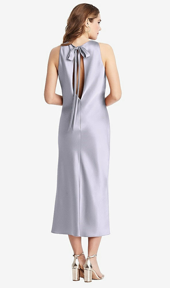 Back View - Silver Dove Tie Neck Cutout Midi Tank Dress - Lou