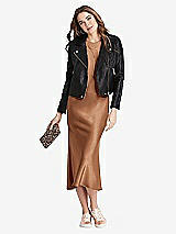 Alt View 1 Thumbnail - Toffee Tie Neck Cutout Midi Tank Dress - Lou