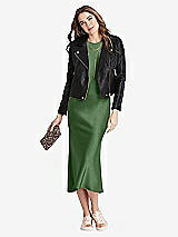 Alt View 1 Thumbnail - Vineyard Green Tie Neck Cutout Midi Tank Dress - Lou