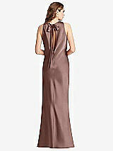 Front View Thumbnail - Sienna Tie Neck Low Back Maxi Tank Dress - Marin