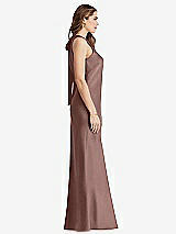 Side View Thumbnail - Sienna Tie Neck Low Back Maxi Tank Dress - Marin