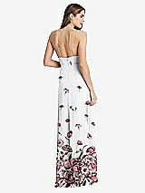 Rear View Thumbnail - London Print High Neck Chiffon Maxi Dress with Front Slit - Lela