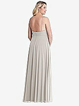 Alt View 2 Thumbnail - Oyster High Neck Chiffon Maxi Dress with Front Slit - Lela