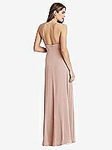 Rear View Thumbnail - Toasted Sugar High Neck Chiffon Maxi Dress with Front Slit - Lela